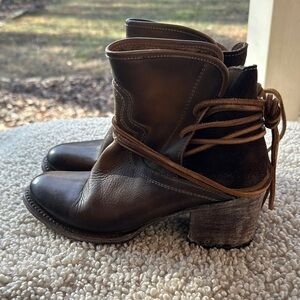 Freebird Steven Casey Women Brown Leather Ankle Boots 7